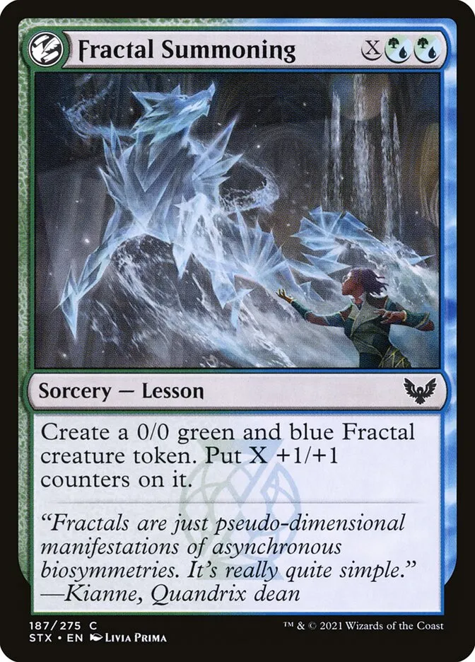 2021 Strixhaven: School of Mages Fractal Summoning #187 common card image