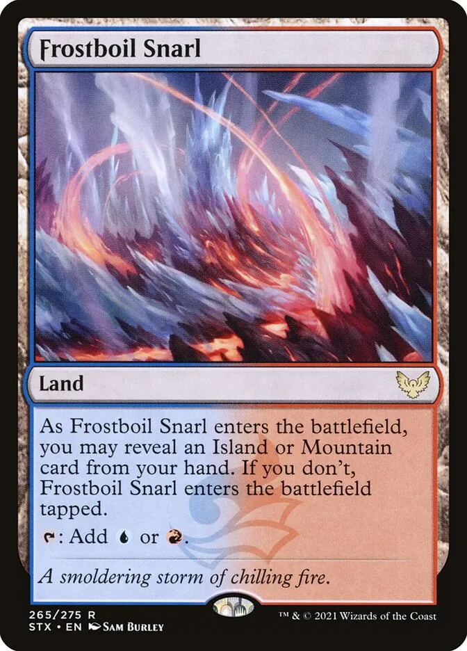 2021 Strixhaven: School of Mages Frostboil Snarl #265 rare card image