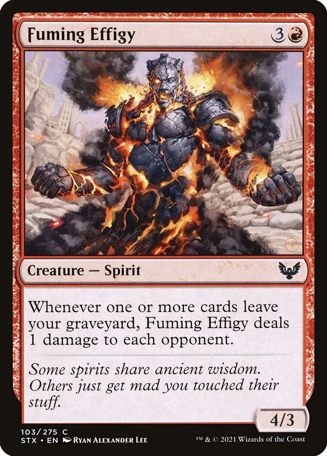 2021 Strixhaven: School of Mages Fuming Effigy #103 common card image