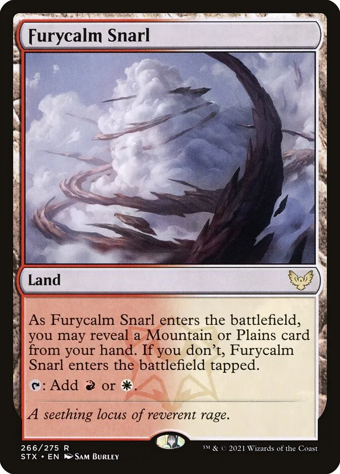 2021 Strixhaven: School of Mages Furycalm Snarl #266 rare card image