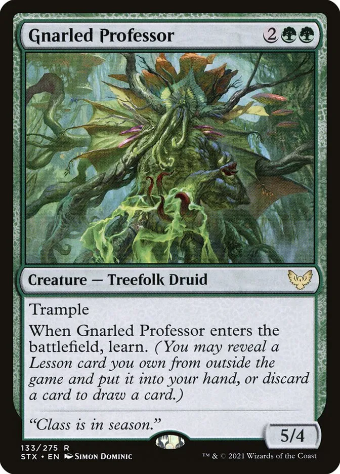 2021 Strixhaven: School of Mages Gnarled Professor #133 rare card image