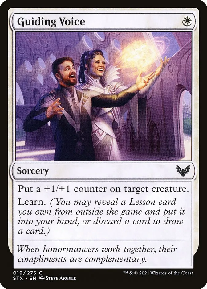 2021 Strixhaven: School of Mages Guiding Voice #19 common card image