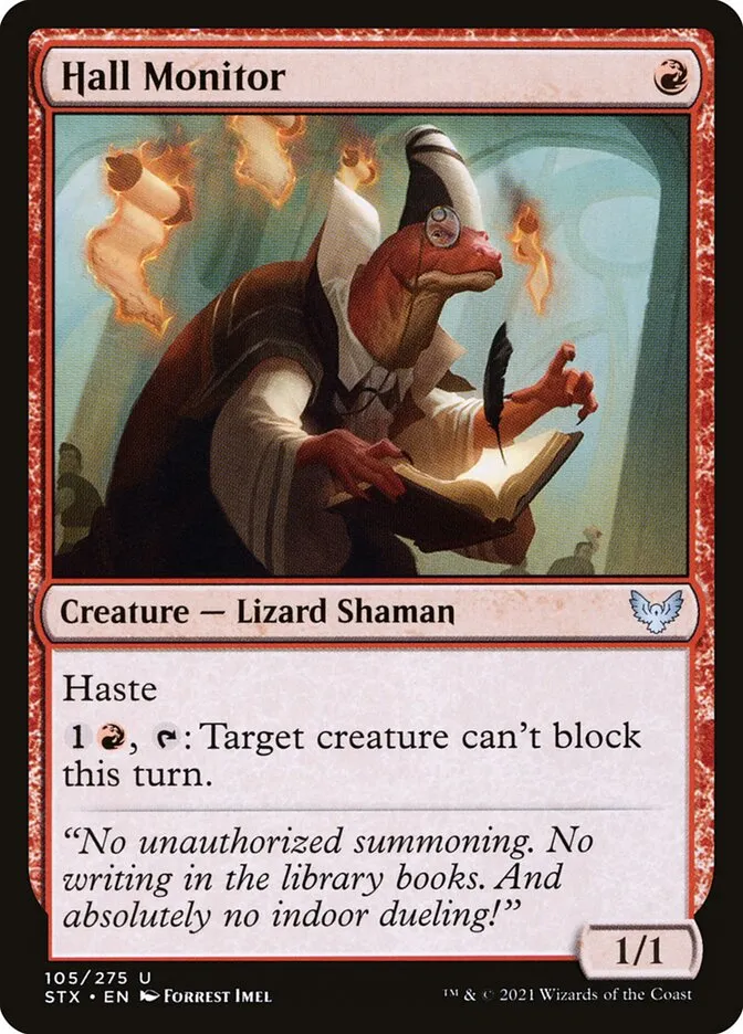 2021 Strixhaven: School of Mages Hall Monitor #105 uncommon card image