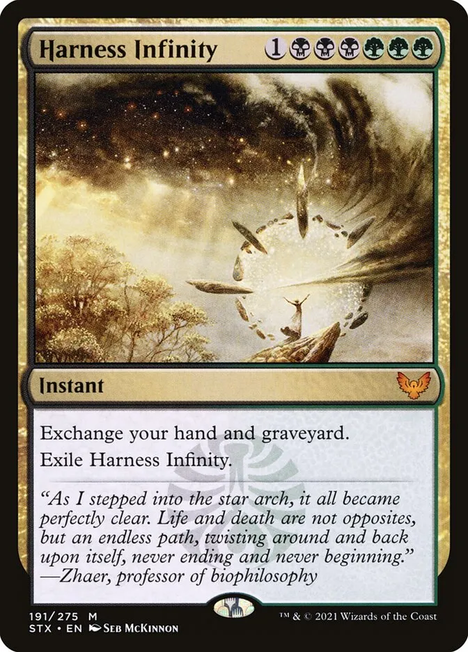 2021 Strixhaven: School of Mages Harness Infinity #191 mythic card image