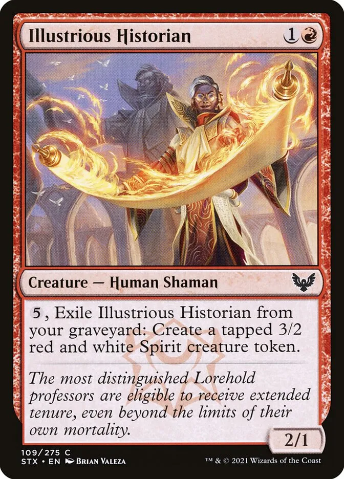 2021 Strixhaven: School of Mages Illustrious Historian #109 common card image