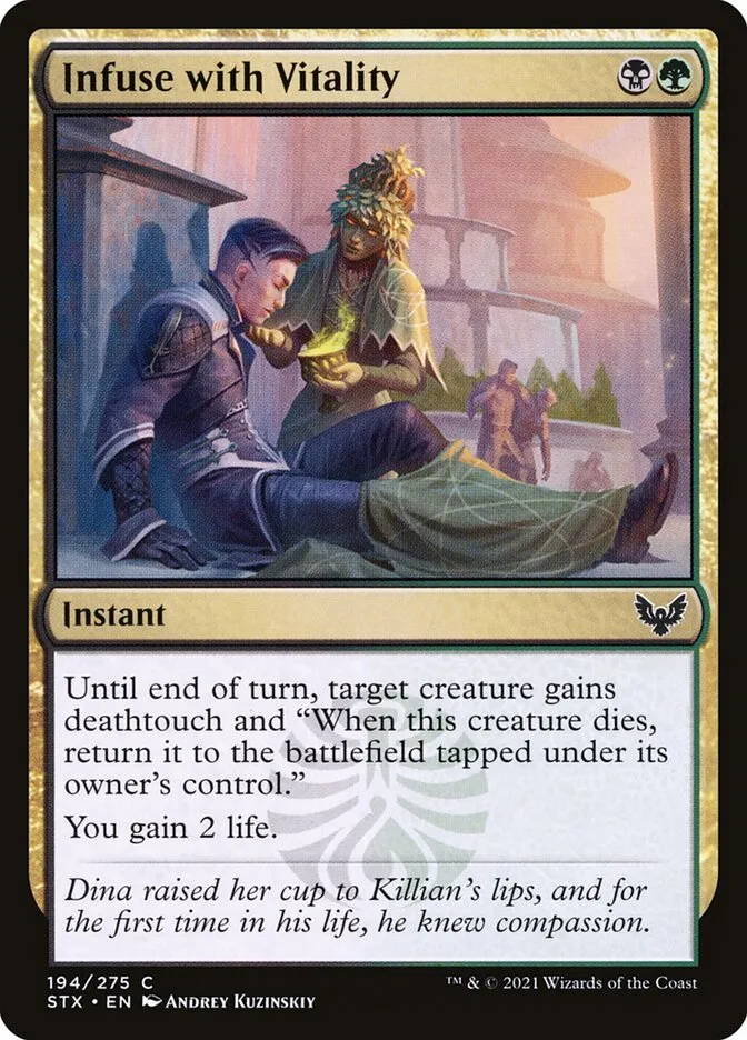 2021 Strixhaven: School of Mages Infuse with Vitality #194 common card image