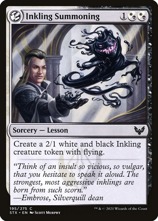 2021 Strixhaven: School of Mages Inkling Summoning #195 common card image