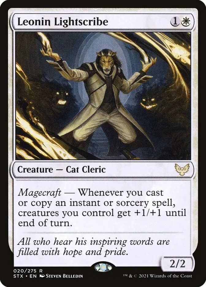 2021 Strixhaven: School of Mages Leonin Lightscribe #20 rare card image