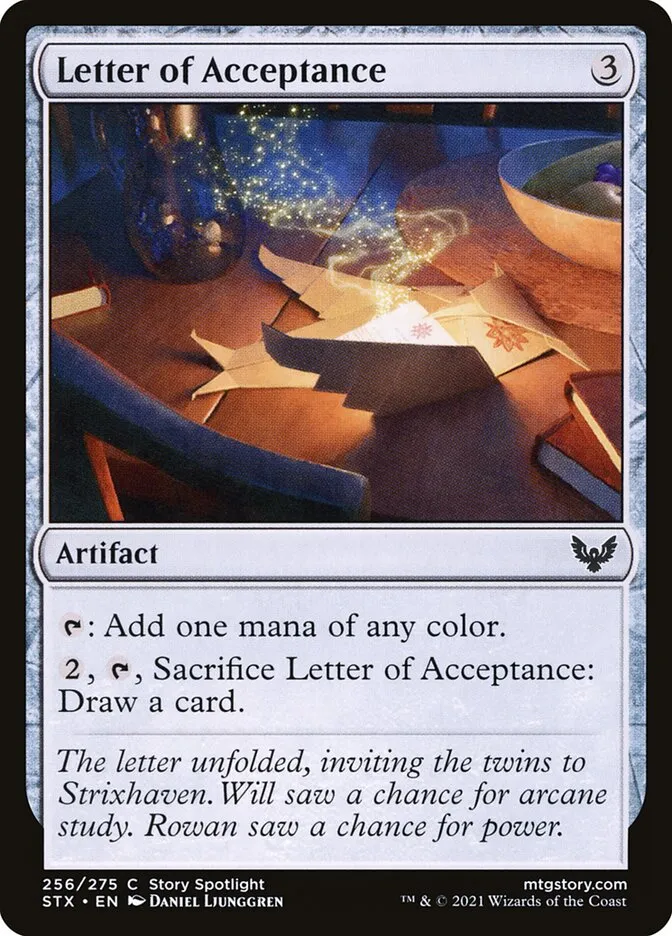 2021 Strixhaven: School of Mages Letter of Acceptance #256 common card image