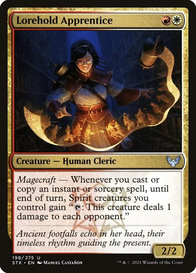 2021 Strixhaven: School of Mages Lorehold Apprentice #198 uncommon card image