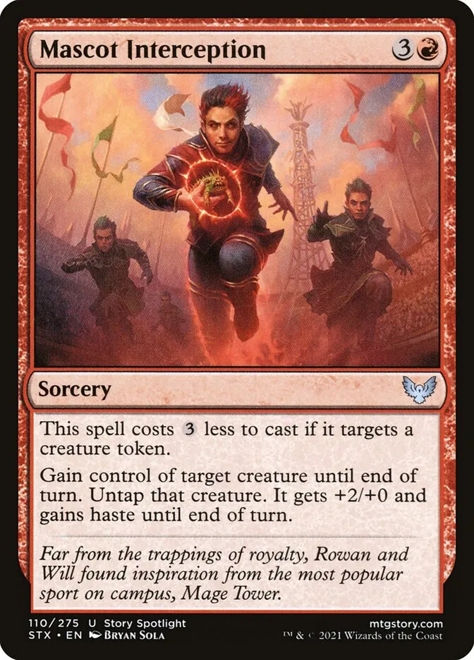 2021 Strixhaven: School of Mages Mascot Interception #110 uncommon card image