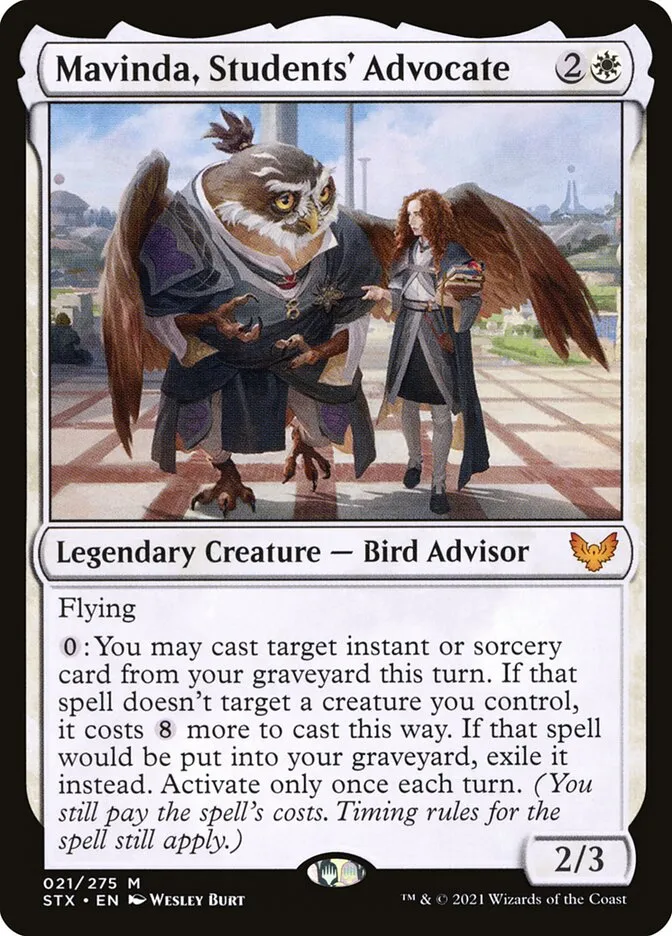 2021 Strixhaven: School of Mages Mavinda, Students' Advocate #21 mythic card image