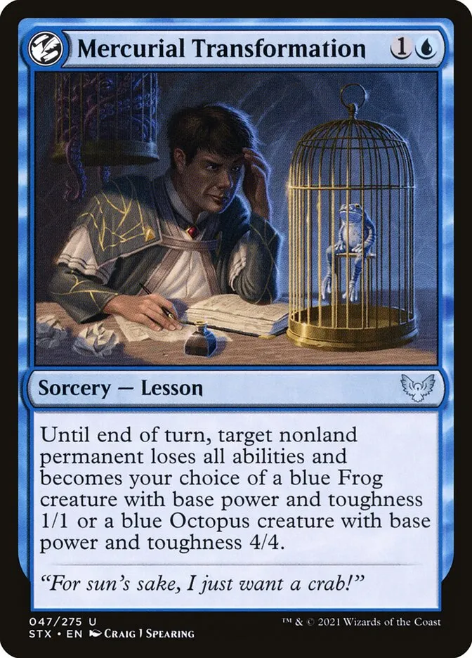 2021 Strixhaven: School of Mages Mercurial Transformation #47 uncommon card image