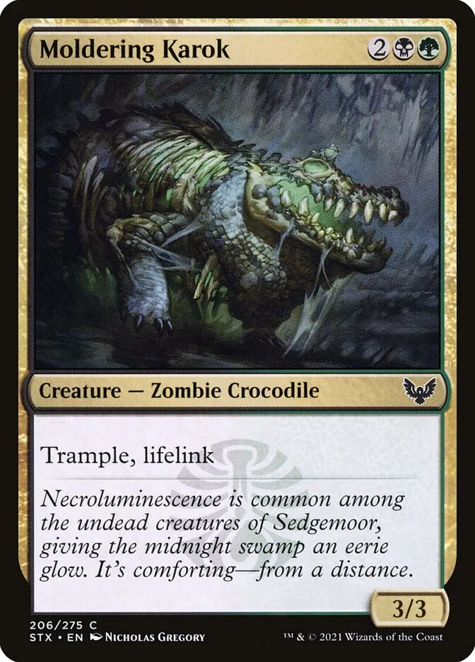 2021 Strixhaven: School of Mages Moldering Karok #206 common card image