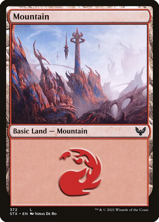 2021 Strixhaven: School of Mages Mountain #372 common card image