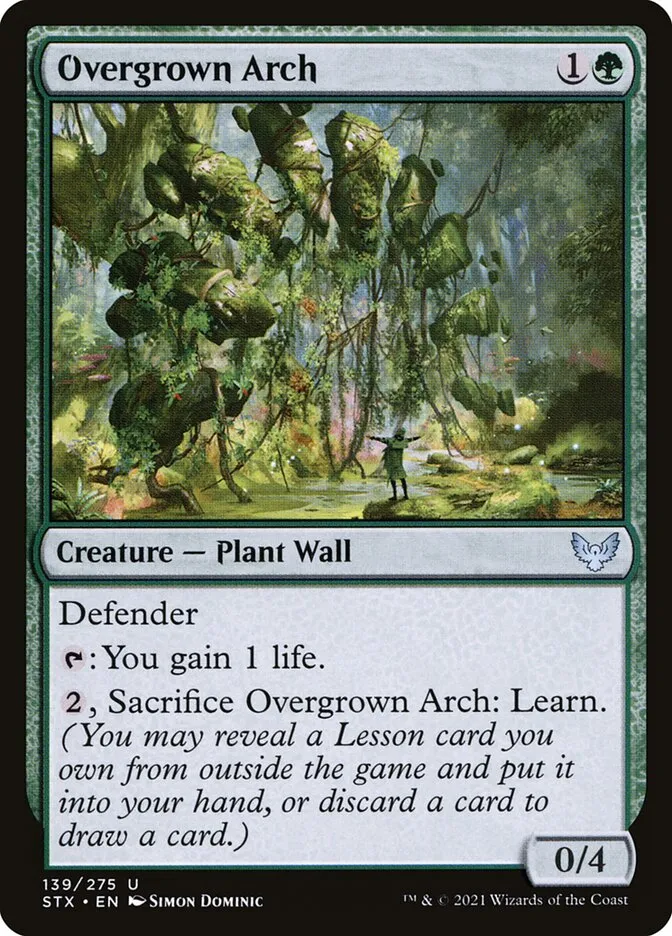 2021 Strixhaven: School of Mages Overgrown Arch #139 uncommon card image