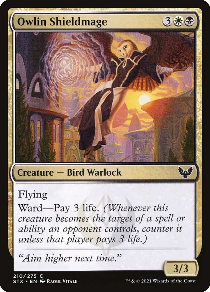 2021 Strixhaven: School of Mages Owlin Shieldmage #210 common card image