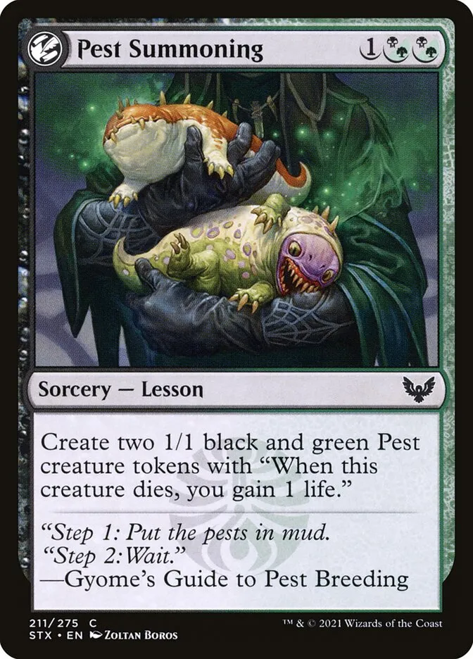 2021 Strixhaven: School of Mages Pest Summoning #211 common card image
