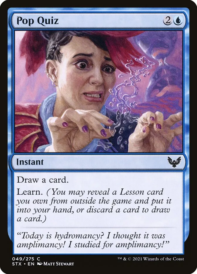 2021 Strixhaven: School of Mages Pop Quiz #49 common card image