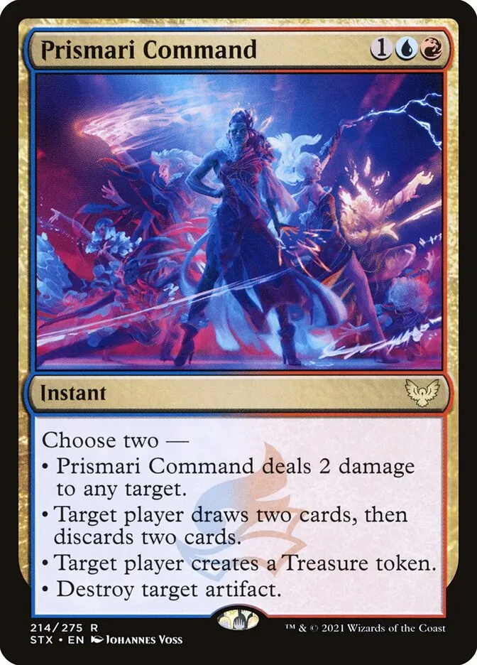 2021 Strixhaven: School of Mages Prismari Command #214 rare card image