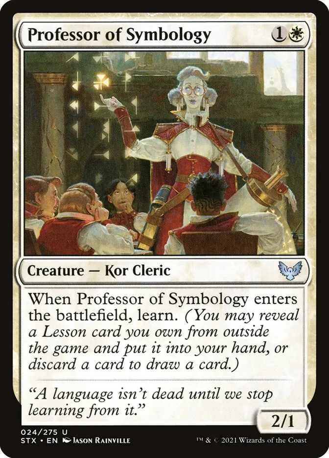 2021 Strixhaven: School of Mages Professor of Symbology #24 uncommon card image