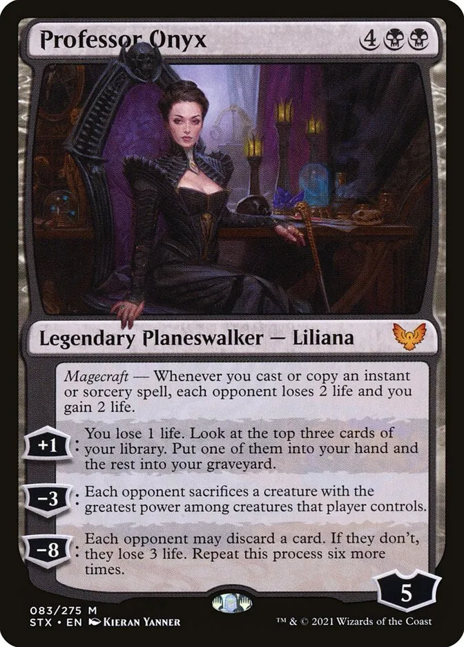 2021 Strixhaven: School of Mages Professor Onyx #83 mythic card image