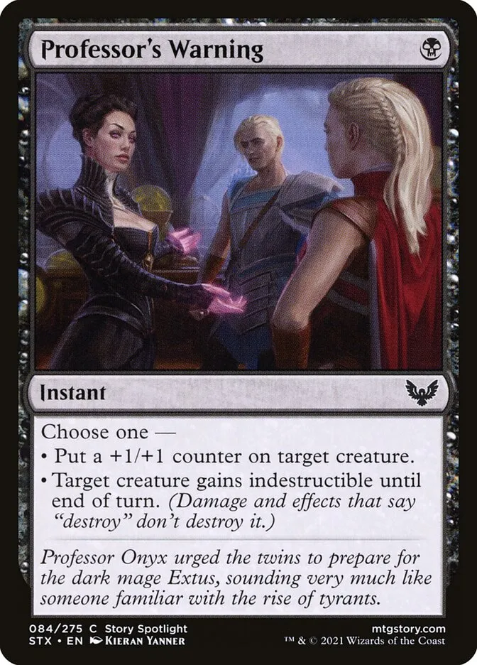 2021 Strixhaven: School of Mages Professor's Warning #84 common card image