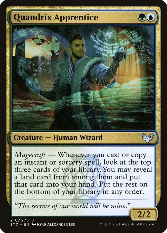 2021 Strixhaven: School of Mages Quandrix Apprentice #216 uncommon card image