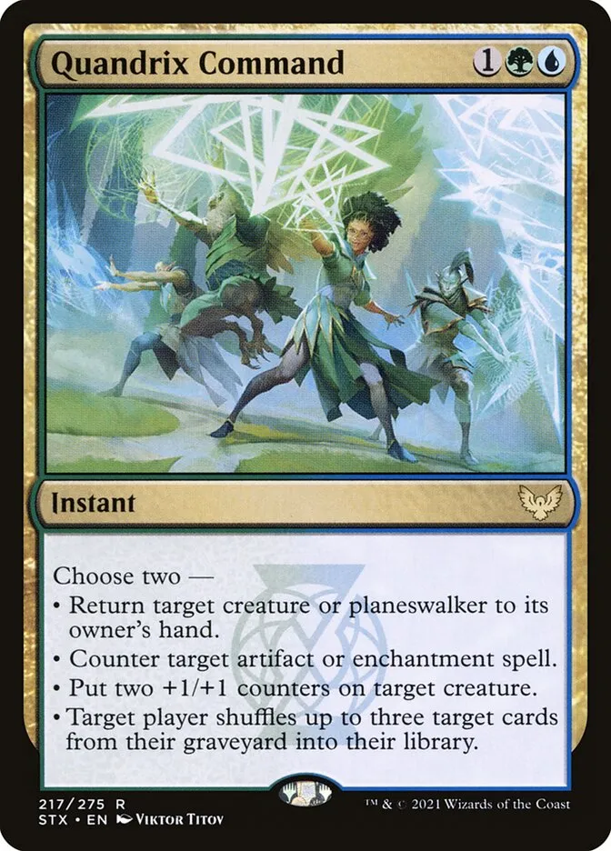 2021 Strixhaven: School of Mages Quandrix Command #217 rare card image