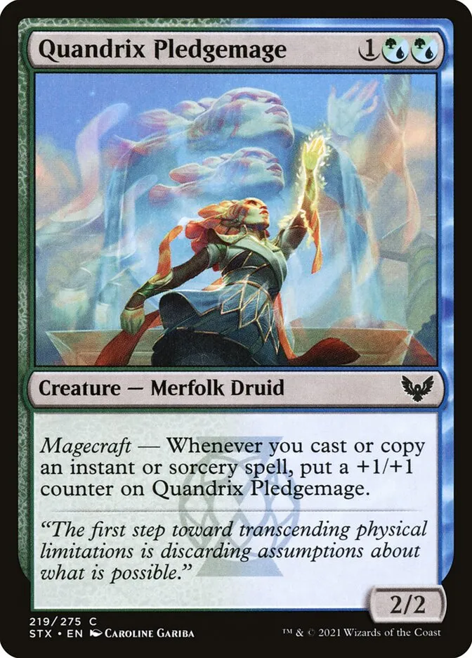 2021 Strixhaven: School of Mages Quandrix Pledgemage #219 common card image