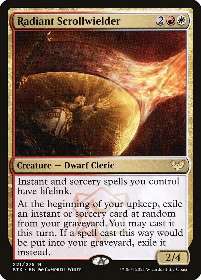 2021 Strixhaven: School of Mages Radiant Scrollwielder #221 rare card image
