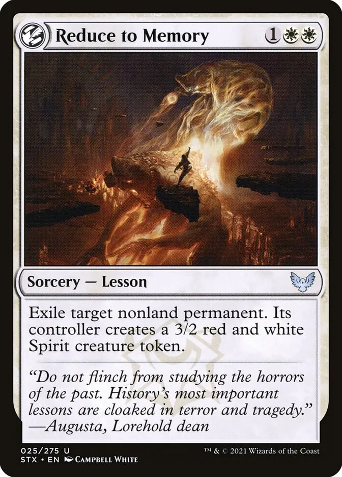 2021 Strixhaven: School of Mages Reduce to Memory #25 uncommon card image