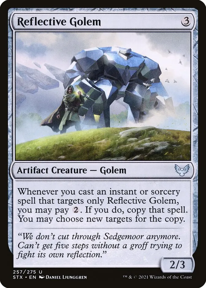 2021 Strixhaven: School of Mages Reflective Golem #257 uncommon card image