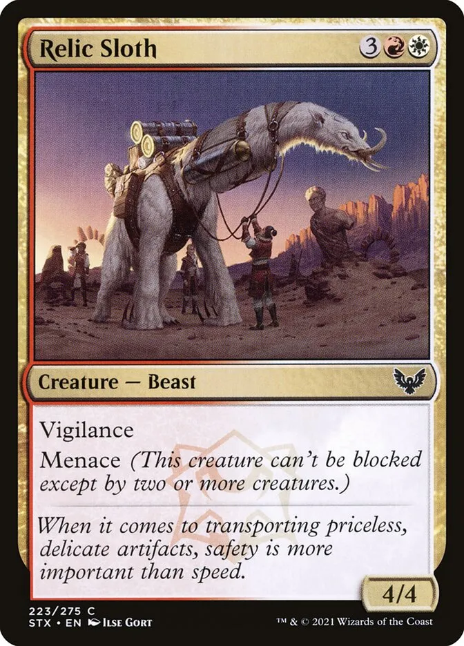 2021 Strixhaven: School of Mages Relic Sloth #223 common card image
