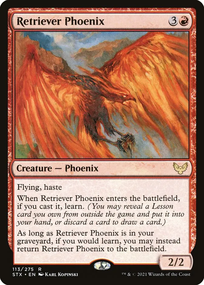 2021 Strixhaven: School of Mages Retriever Phoenix #113 rare card image