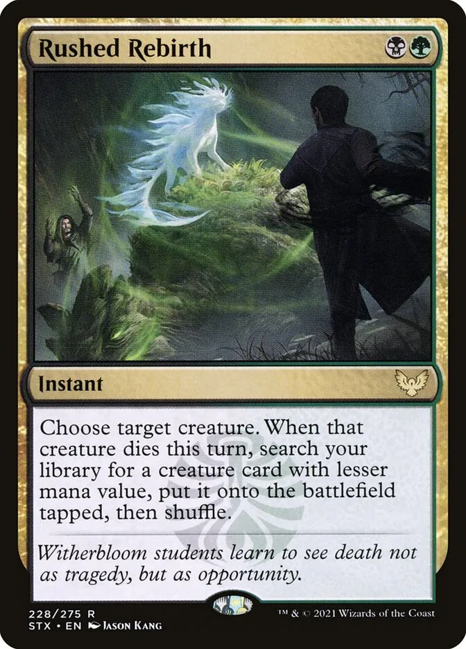 2021 Strixhaven: School of Mages Rushed Rebirth #228 rare card image