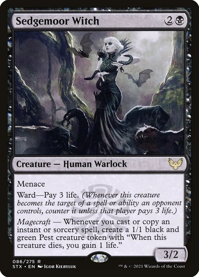 2021 Strixhaven: School of Mages Sedgemoor Witch #86 rare card image