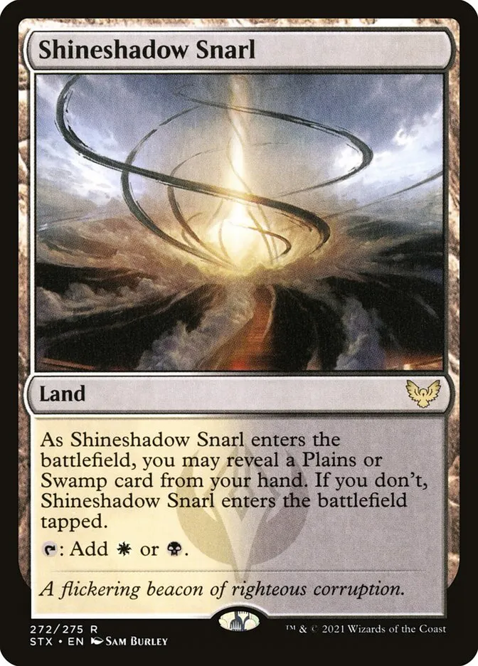2021 Strixhaven: School of Mages Shineshadow Snarl #272 rare card image