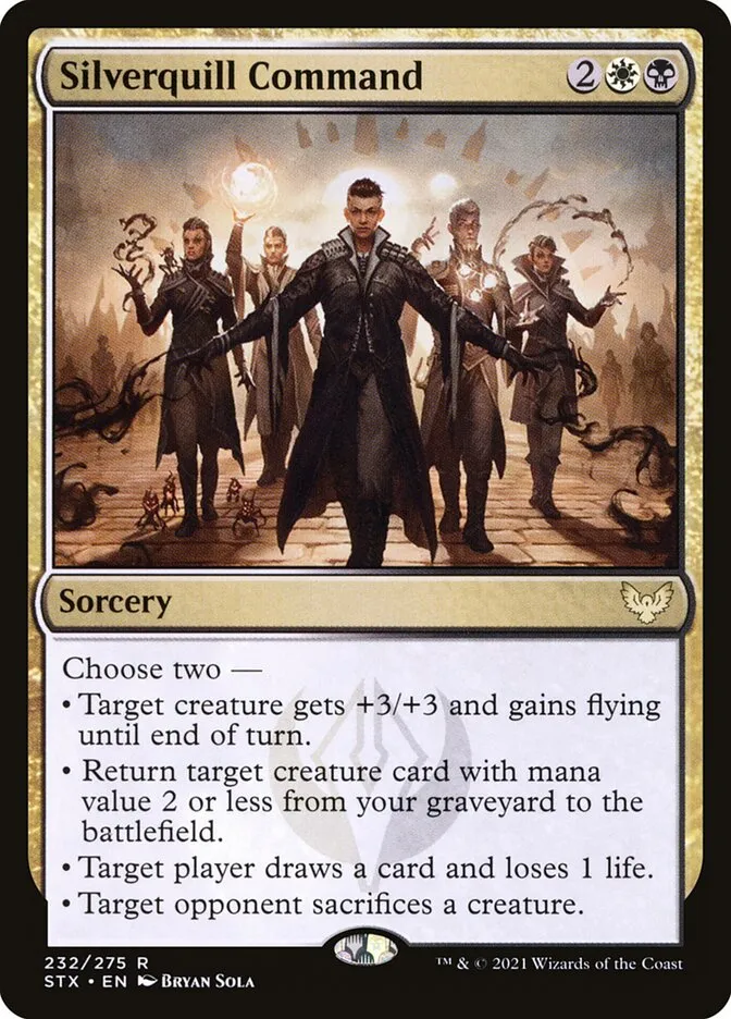 2021 Strixhaven: School of Mages Silverquill Command #232 rare card image