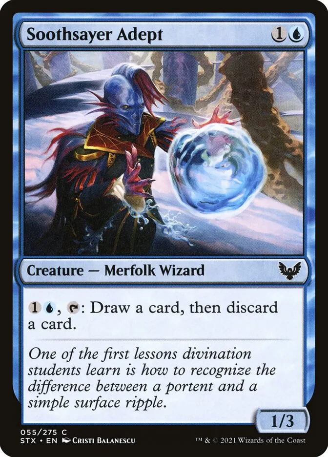 2021 Strixhaven: School of Mages Soothsayer Adept #55 common card image