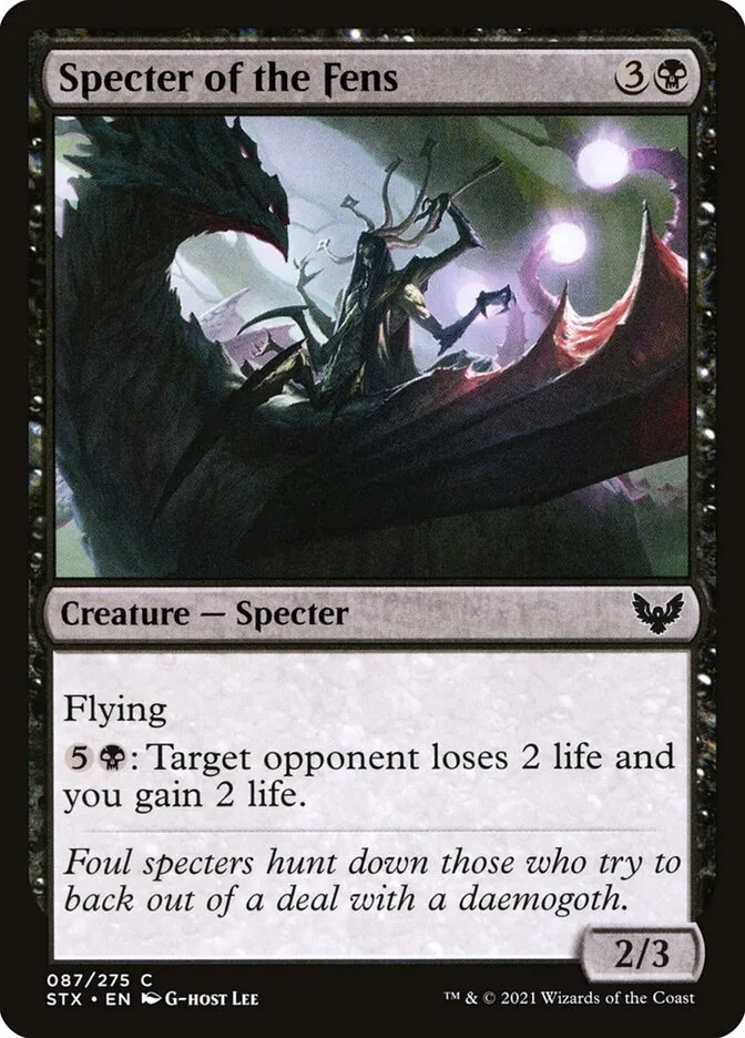 2021 Strixhaven: School of Mages Specter of the Fens #87 common card image