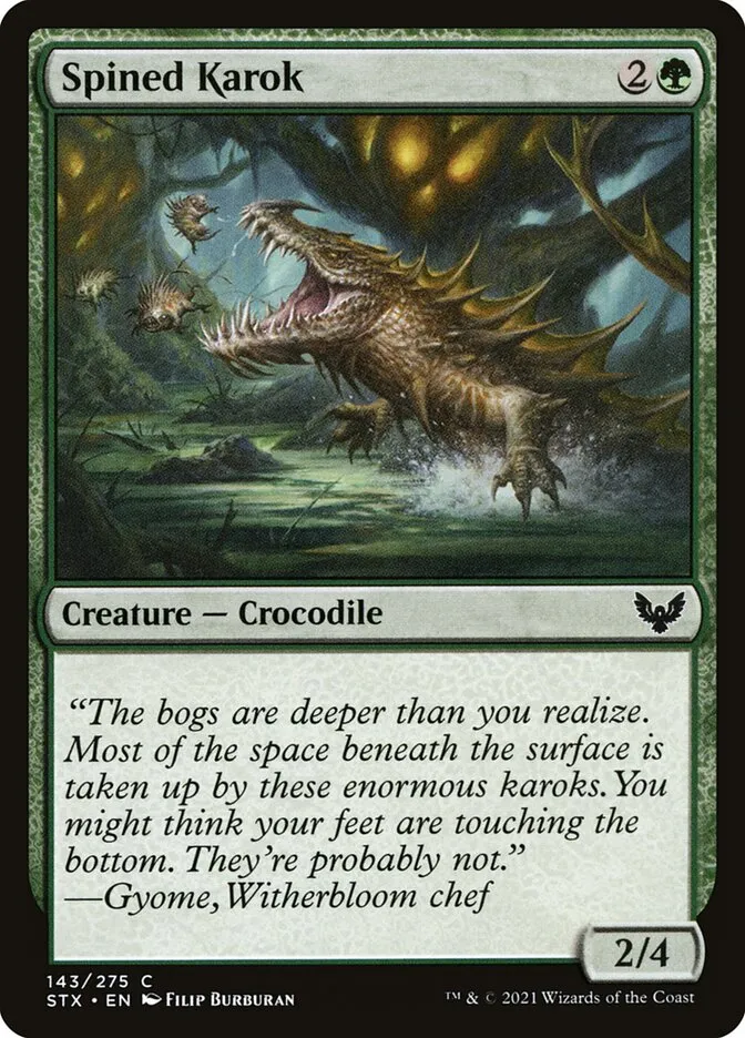 2021 Strixhaven: School of Mages Spined Karok #143 common card image