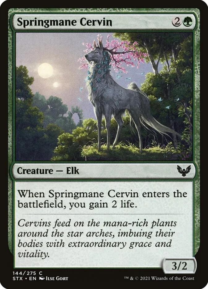 2021 Strixhaven: School of Mages Springmane Cervin #144 common card image