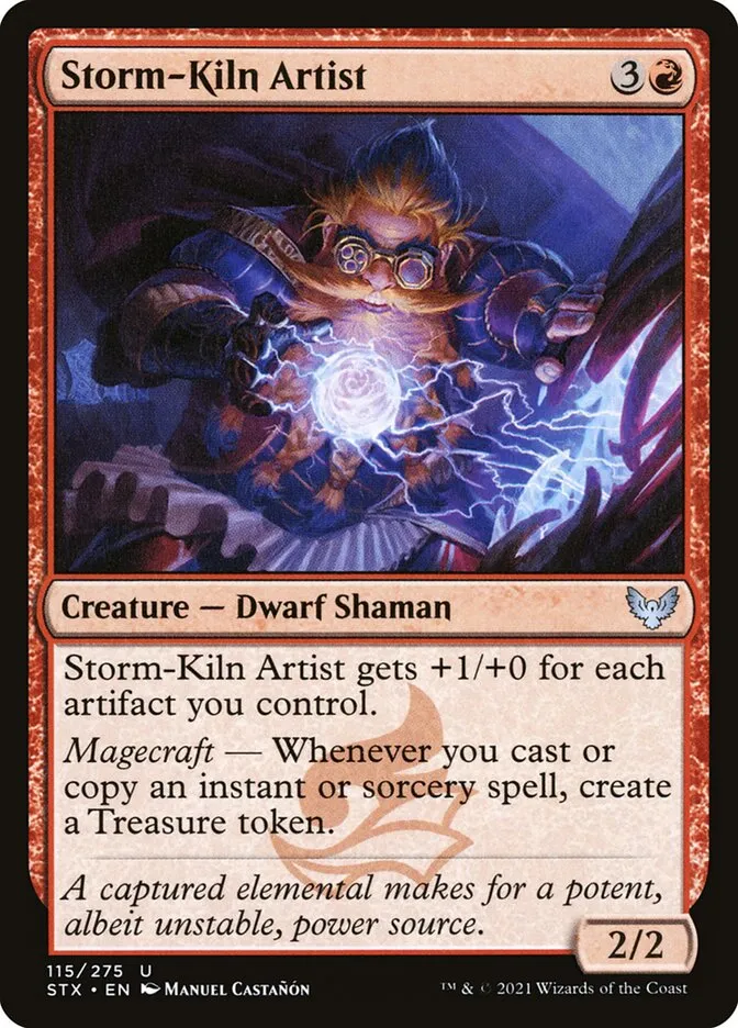 2021 Strixhaven: School of Mages Storm-Kiln Artist #115 uncommon card image