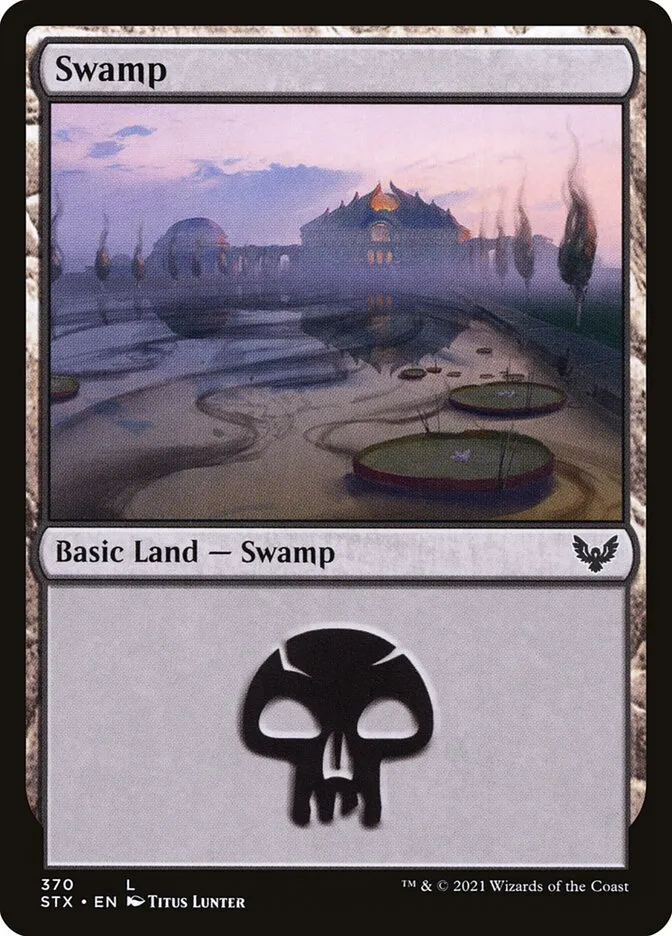 2021 Strixhaven: School of Mages Swamp #370 common card image