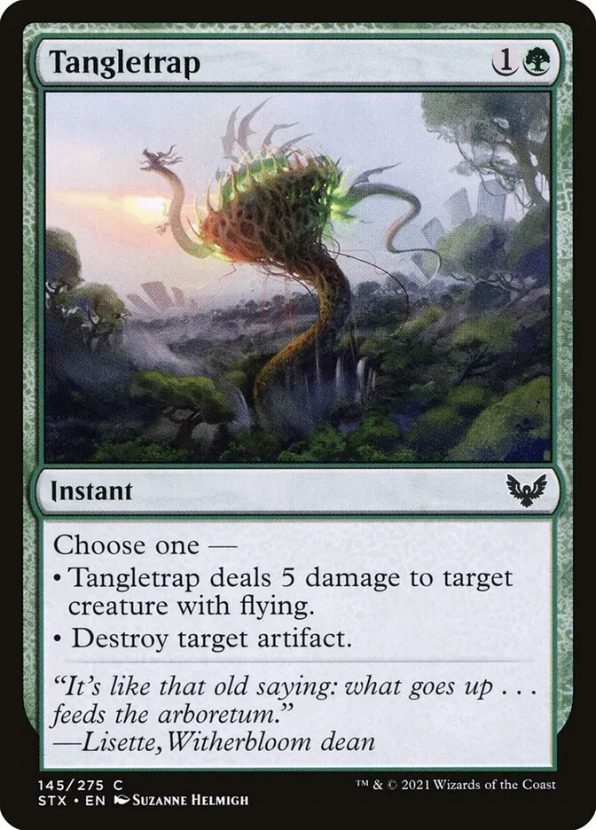 2021 Strixhaven: School of Mages Tangletrap #145 common card image