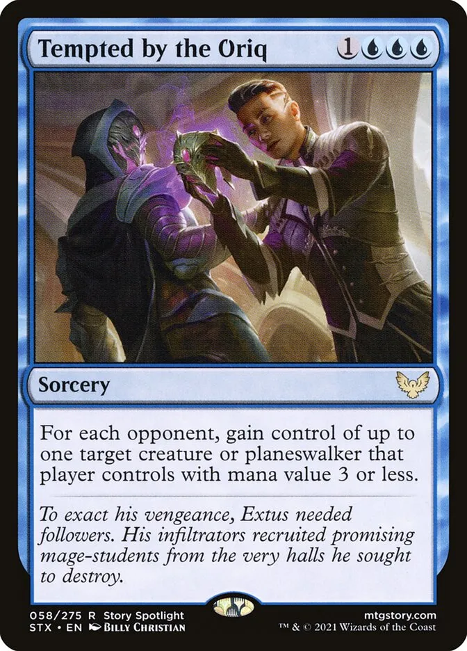 2021 Strixhaven: School of Mages Tempted by the Oriq #58 rare card image