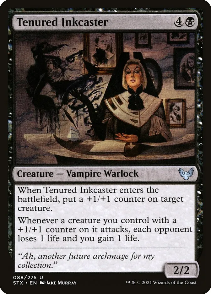 2021 Strixhaven: School of Mages Tenured Inkcaster #88 uncommon card image