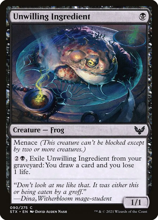 2021 Strixhaven: School of Mages Unwilling Ingredient #90 common card image