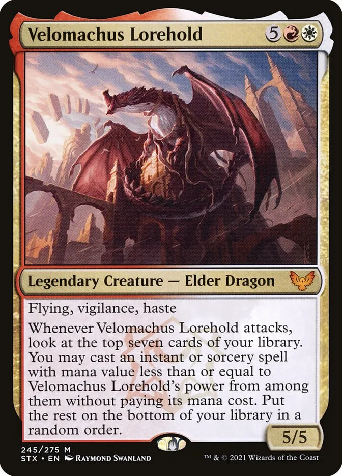 2021 Strixhaven: School of Mages Velomachus Lorehold #245 mythic card image